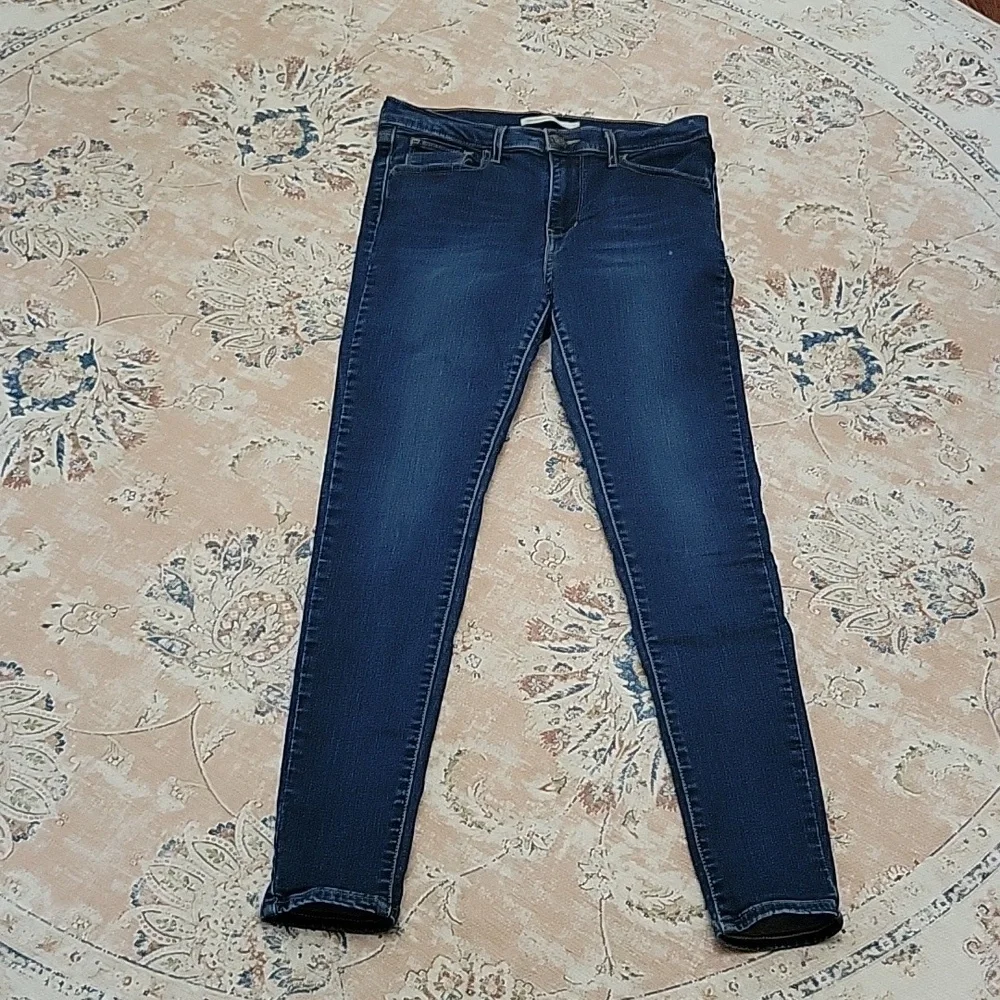 Levi's 720 high rise super skinny blue jeans classic 5 pocket size 30 excellent…